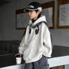 Boys' hooded sweatshirt Spring and Autumn Style 2025 New children's spring top, boys' spring base layer, cool and trendy details Picture